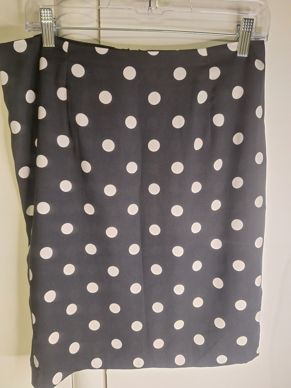 I.N. Studio Black Pencil Skirt with White Polka Dots Size 12